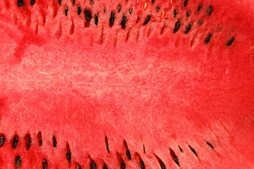 A piece of ripe red watermelon isolate on white background