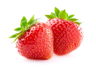 Strawberry on white background