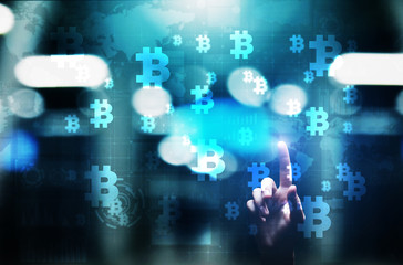 Bitcoin cryptocurrency trading and investment concept. Financial technology, Fintech and digital money.