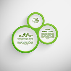 Modern circular infographic template with sample text