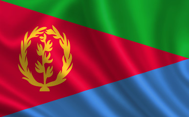 Bild der Flagge Eritrea. Serie 