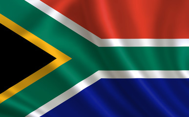 Image of the flag of the Republic of South Africa. Series 