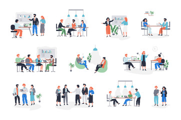 Business people character set. Person in suit