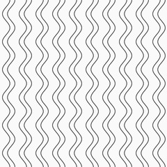 Abstract seamless geometric pattern of vertical wavy lines, smooth bends.