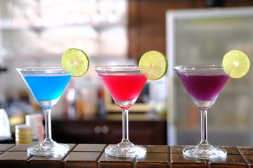 colorful summer alcoholic drinks