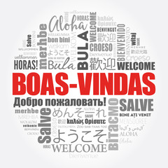 Boas-Vindas (Welcome in Brazilian Portuguese) word cloud in different languages