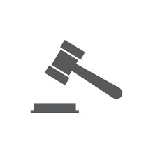 Hammer judge icon vector illustration on white background
