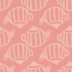Teapot seamless pattern design
