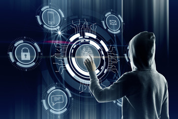 Password and hacking concept