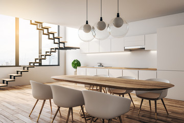 Bright loft kitchen interior © Who is Danny