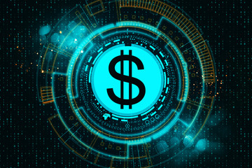 Abstract dollar sign