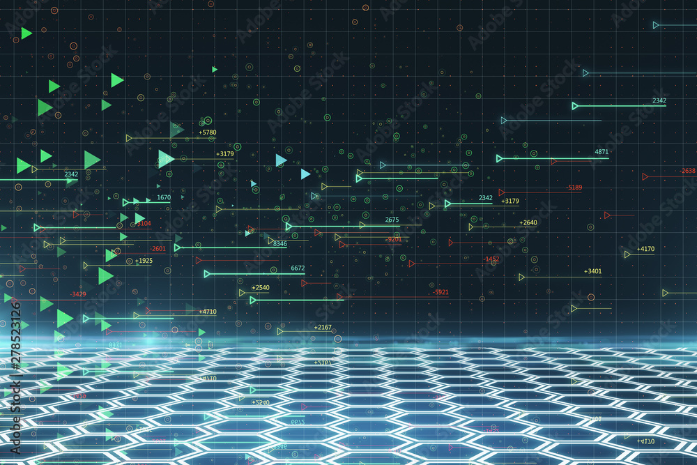 Poster Big data background