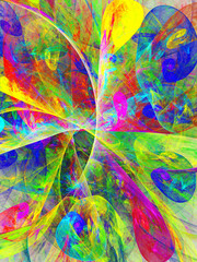 rainbow abstract fractal background 3d rendering illustration © panzer25
