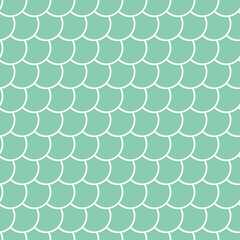 Obraz premium Green fish scales seamless pattern , fairy mermaid tail or scales of the dragon , vector illustration