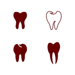 Tooth icon. Vector illustration. Organ icon