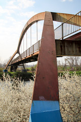Brücke über die Saale für Rohrleitungen