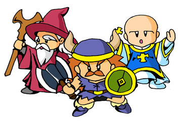 ファンタジーゲームのヒーローたち