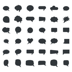 Speech bubble icons set. Vector illustration