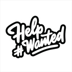 Help Wanted. Can be used for poster, banner. Vector illustration