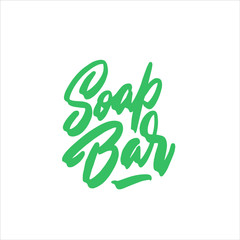 Soap bar. Design concept for logo or label isolated on white background