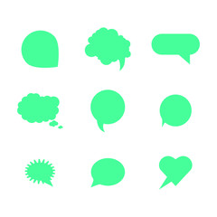 Speech bubble icons set. Vector illustration