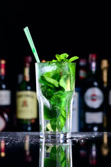mojito cocktail on the bar