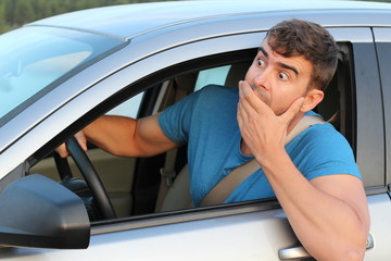 Sloppy driver making a mistake