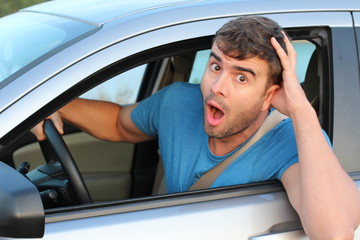 Sloppy driver making a mistake