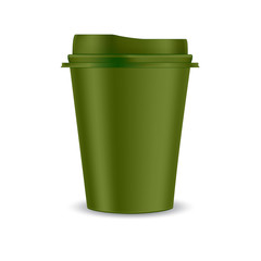 Green Vector Paper Disposable Cup