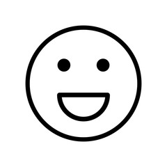 Emotion smile icon. Thin line icon for website design and development, app development.