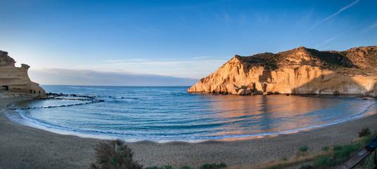 landscape with sunrise on the beach
