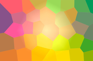 Abstract illustration of green, orange Giant Hexagon background