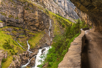 Official road for cars to the Gasterental close to Kandersteg