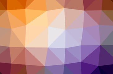 Illustration of abstract Orange, Purple horizontal low poly background. Beautiful polygon design pattern.