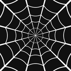 Fototapeta premium Cobweb or Spider web on Dark Background. Vector