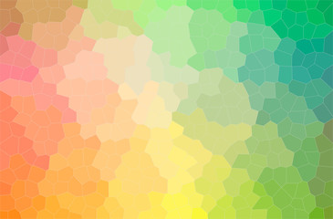 Abstract illustration of green, orange Little Hexagon background