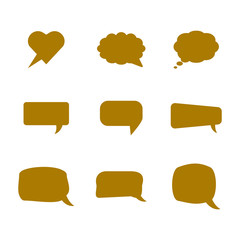 Speech bubble icons set. Vector illustration