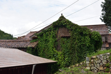 Fototapeta na wymiar 日本の山奥で見つけた古くて美しい建物