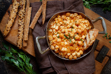 Ditalini pasta with chickpeas