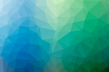 Fototapeta premium Illustration of abstract Blue, Green horizontal low poly background. Beautiful polygon design pattern.