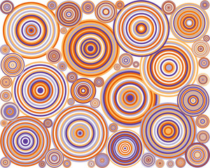 Fototapeta na wymiar Abstract Generative Art color distributed circles dots background illustration
