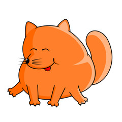 Cartoon fox. Vector illustration.