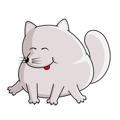 Cartoon Arctic fox. Vector illustration.
