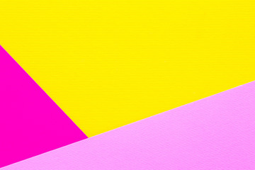 Obraz premium Light pink, dark pink and yellow pastel paper background for design.