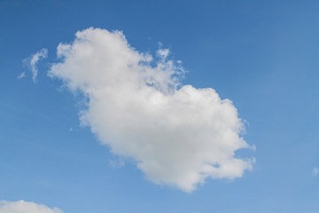 white clouds in the blue sky. background