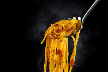   Italian food. Pasta Carbonara.