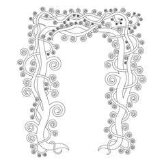 Frame for antistress coloring book for adults.