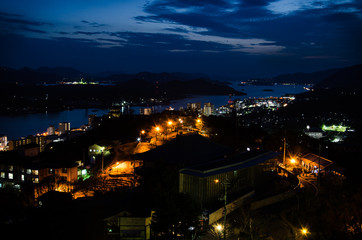 尾道水道の夜景、千光寺公園より