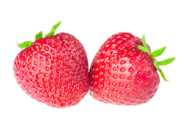 strawberries isolated on a white background