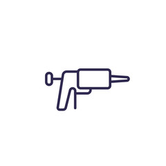 silicone caulk gun icon, line